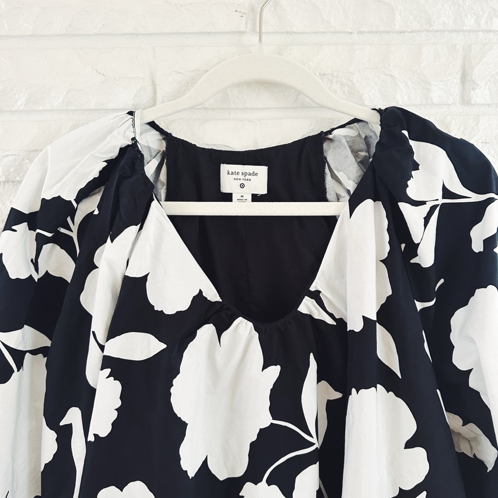 Kate Spade x Target Floral Black and White Mini Dress - Picture 6 of 7